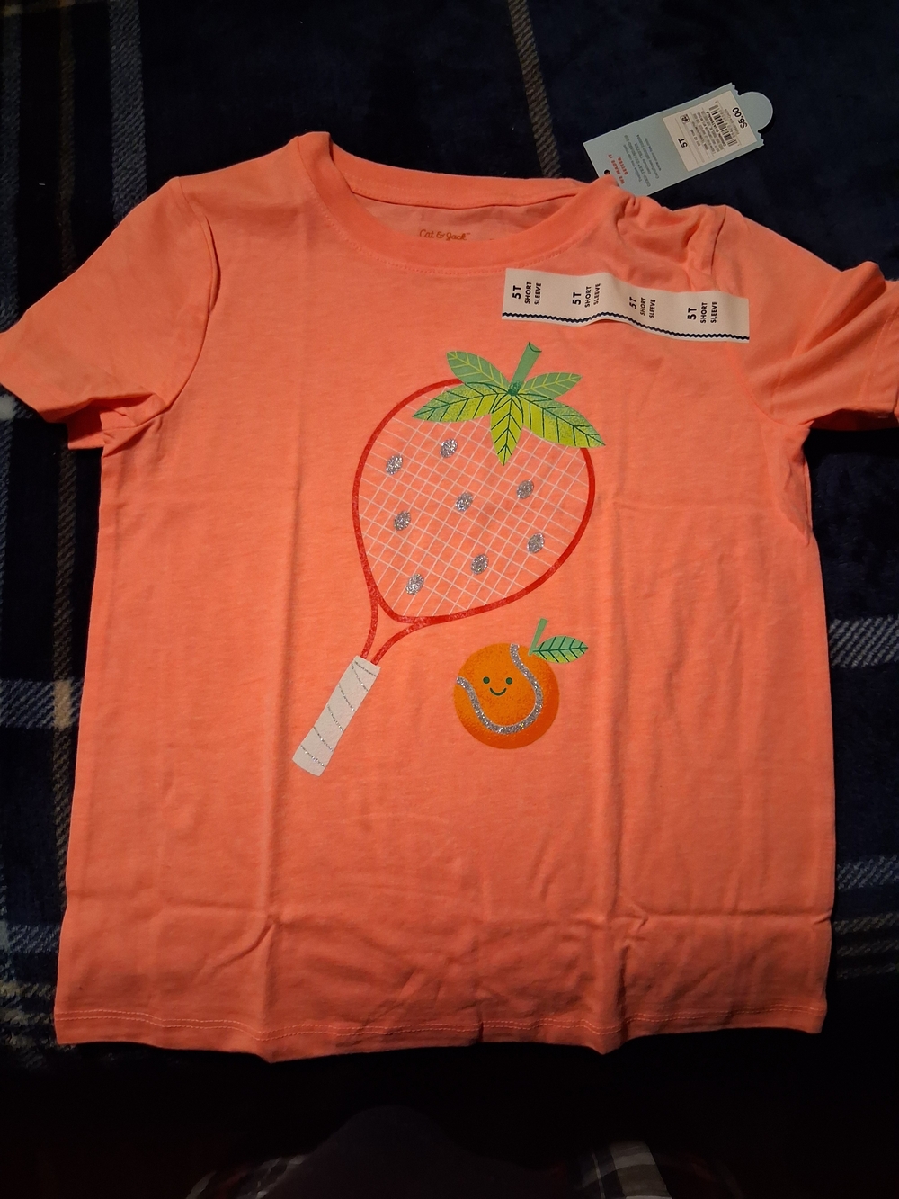 5T Strawberry Tennis Short Sleeve Shirt